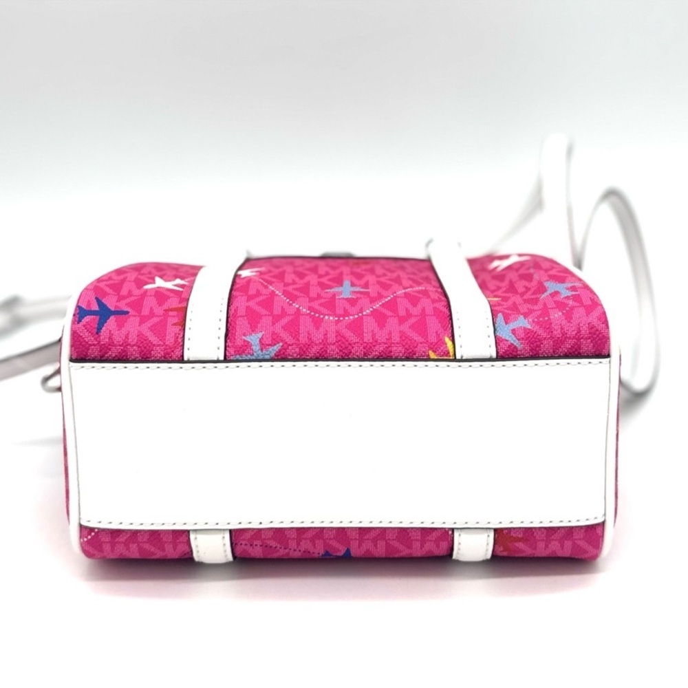 Michael Kors Small Travel Duffle Xbody Bag Dragon Fruit Multi - Picture 8 of 9